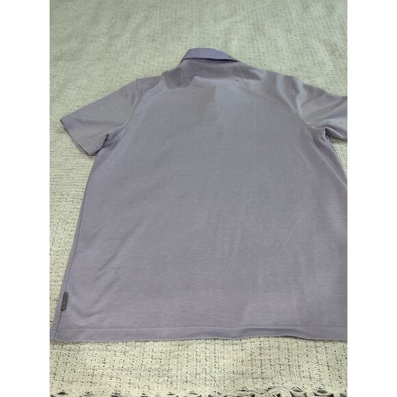 Ted Baker London Textured Knit Polo Shirt Short Sleeve Purple Size 4 - Picture 6 of 7